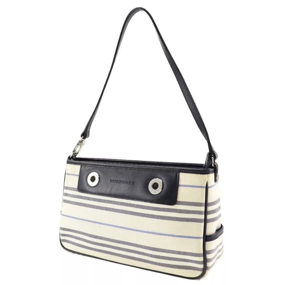 BURBERRY One Belt Shoulder Bag off white canvas Women - Picture 3 of 12
